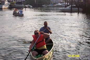 A boat being used at practice